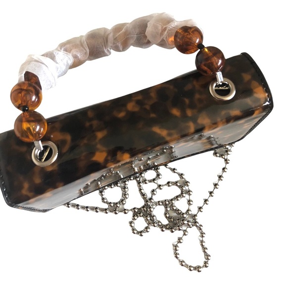 Marble Mini Bag Bead Handle New Comes with detachable silver chain - Picture 5 of 6